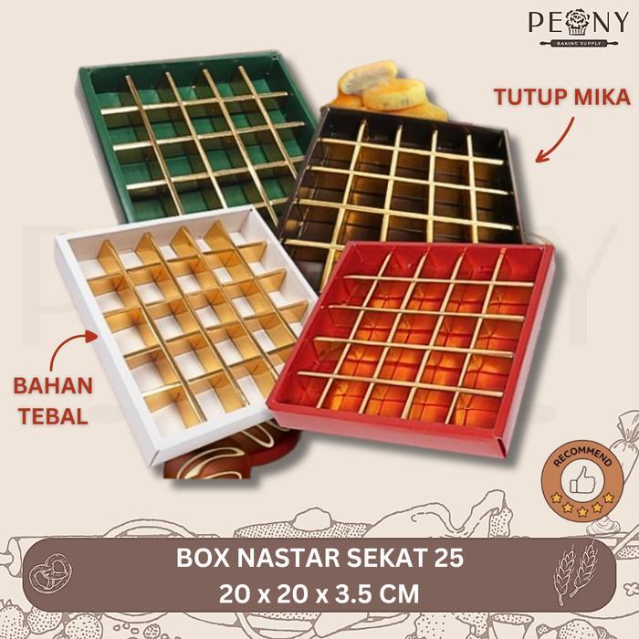 Box Nastar Sekat 25 Warna / Box Sekat / Packaging / Box Hampers / Box Sekat Nastar / Dos Nastar