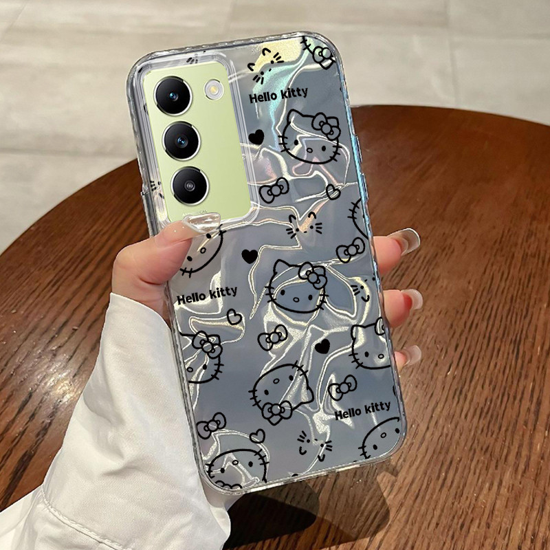Casing Hp Untuk VIVO Y100 4G V30 Lite 4G V30 SE 5G V40 SE 5G Y200E 5G Case Kitty Bow Tren populer La