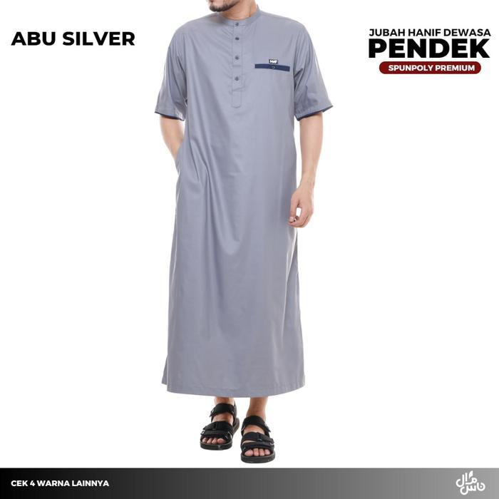 Baju Berkah - Jubah Hanif/Jubah Gamis Pria/Jubah Pria Lengan Pendek