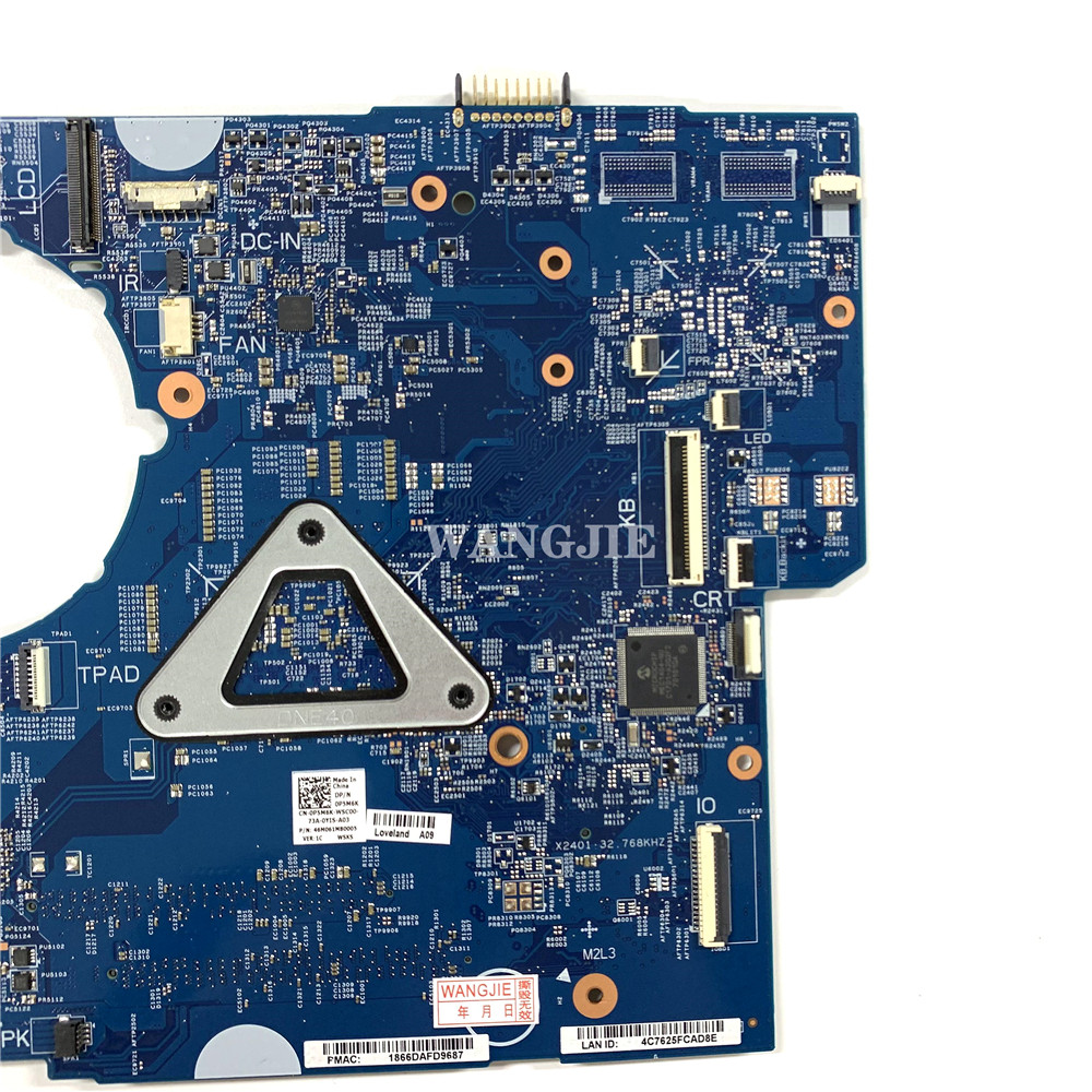 14291-1 For DELL Latitude 3470 3570 Laptop Motherboard I3-6100U I5-6300U CPU CN-0P5M6K 0P5M6K 0YKP8M