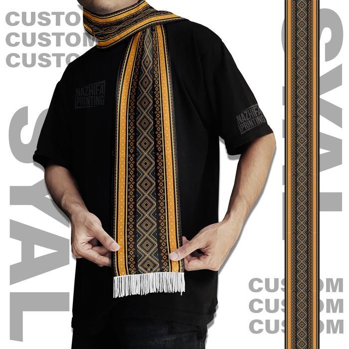Nazhifa Printing - Syal Batik Geometric Ethnic Oriental - Syal Batik Scraft Scarf Leher Pria Wanita