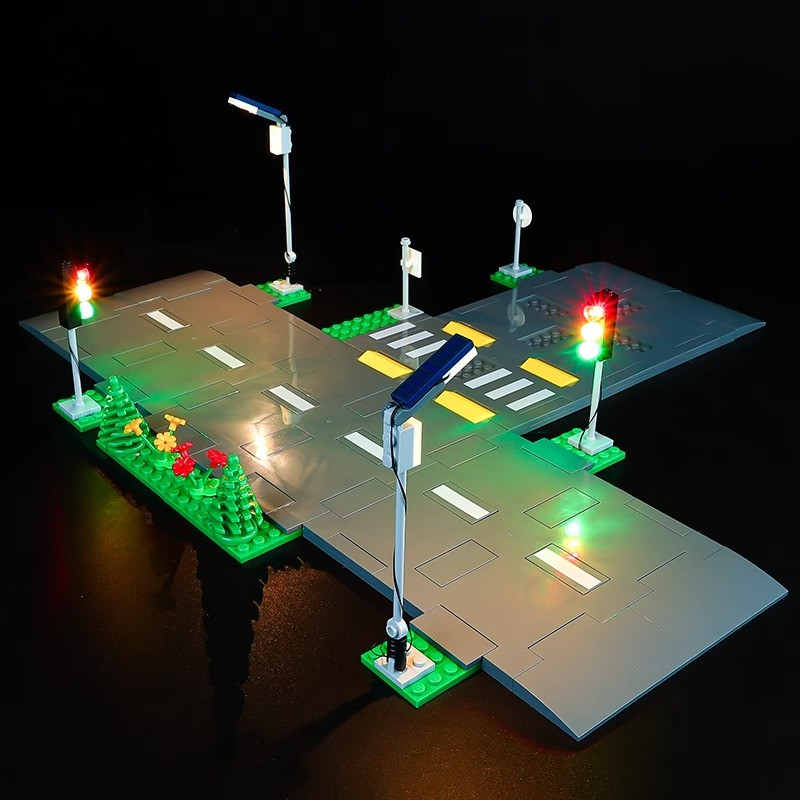 LED Lighting Set Suitable for LEGO Road Plates City 60304(Not Including Building Blocks)