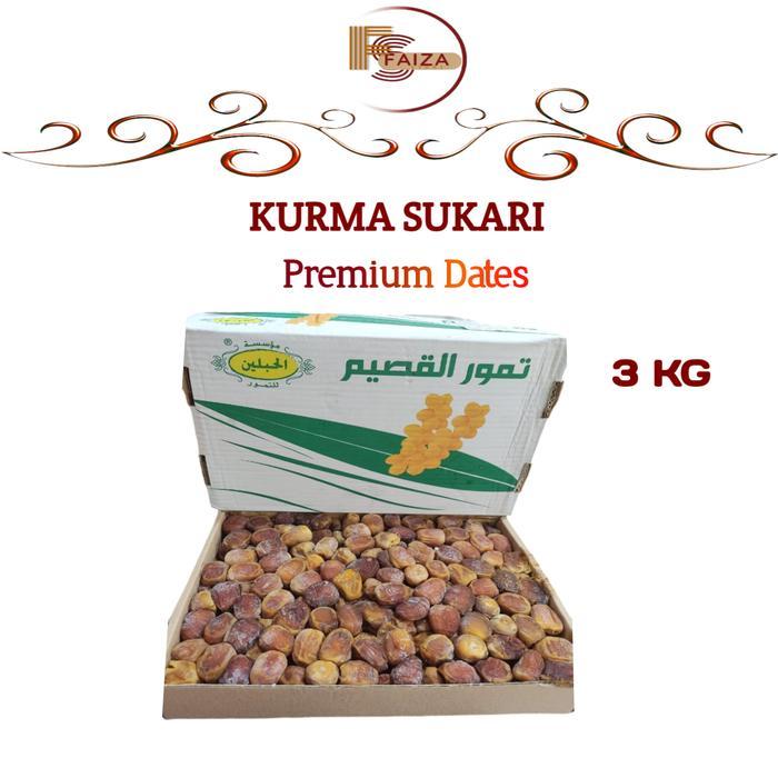 Kurma Sukari Dus 3 Kg - Kurma Basah Enak Super Premium