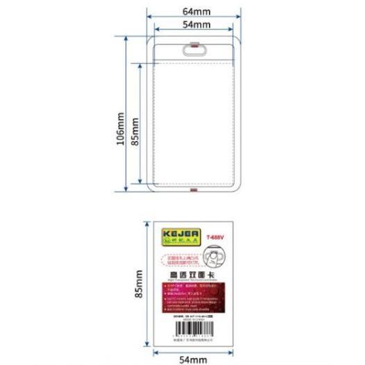 "New" Holder Id Card Acrylic Id Card 2 sisi Tempat Kartu Id Card BY KEJEA