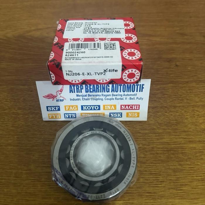 Cylindrical Bearing Nj 206-E-Xl-Tvp2 Fag Origimal