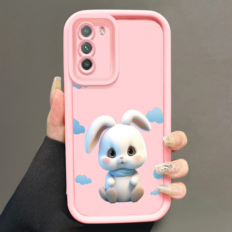 Casing Hp untuk POCO M3 Case Boneka kelinci berbulu Kasing silikon yang lagi hits Cesing Kesing Soft