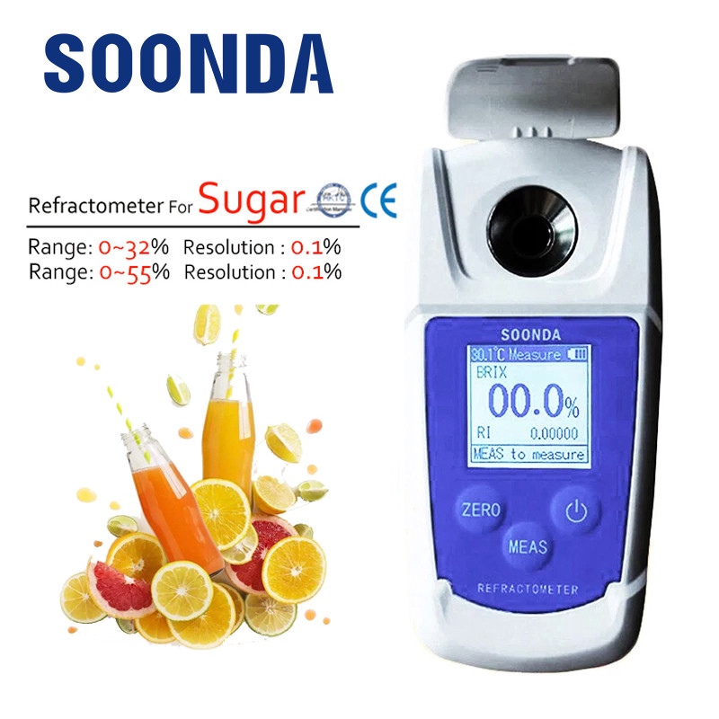 32% 55% Auto Brix Autorefractometer Gula Refraktometer Peralatan Optometri Oftalmoskoskop untuk Minu