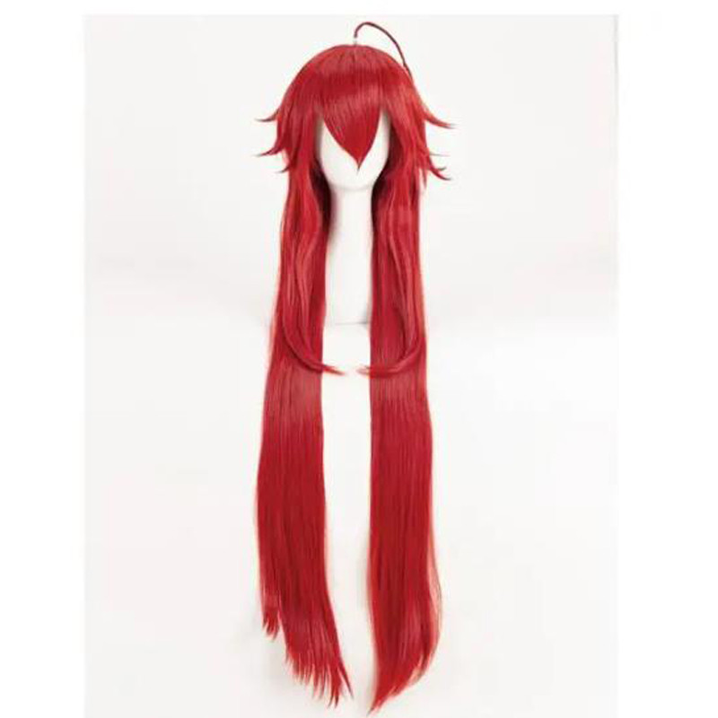 High School Dxd Rias Gremory 100Cm Long Wine Red Heat Resistant Hair Cosplay Costume Wig