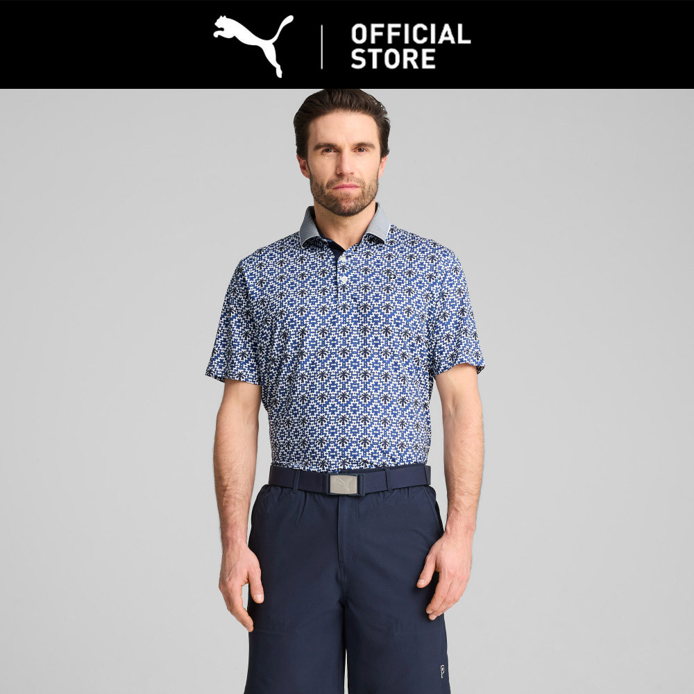 PUMA Kaus Polo Golf PUMA x PALM TREE CREW Tile Pria