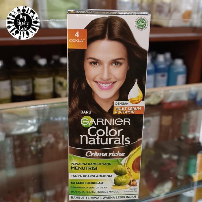 Termurah Garnier cat rambut no 4 Coklat ( Brown) pewarna rambut PROMO