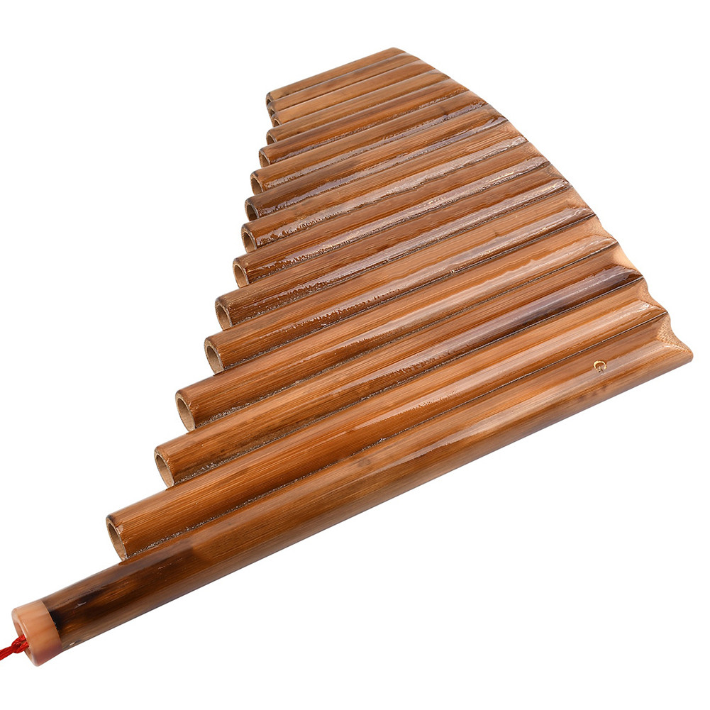 15 Pipe G Key Flute Pan Folk Musical Instrument Pan Flute Bamboo Panpipes Chinese Traditional