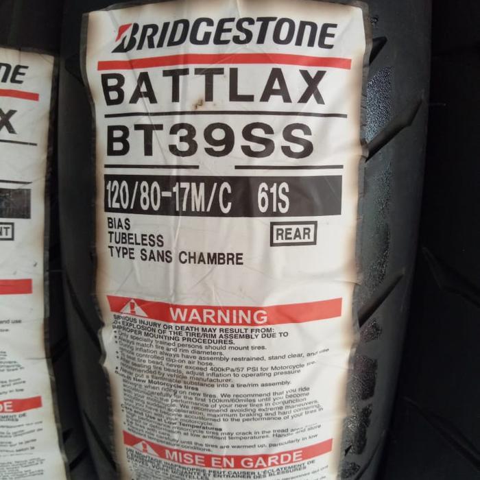 Ban Luar Bridgestone Battlax Bt39 Ukuran 120/80-17 Battlax Tubeless