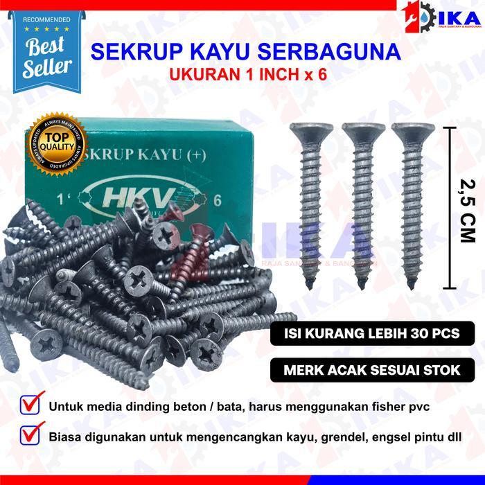"New" Sekrup skrup kayu 1 inch (+) plus / bagus kuat murah
