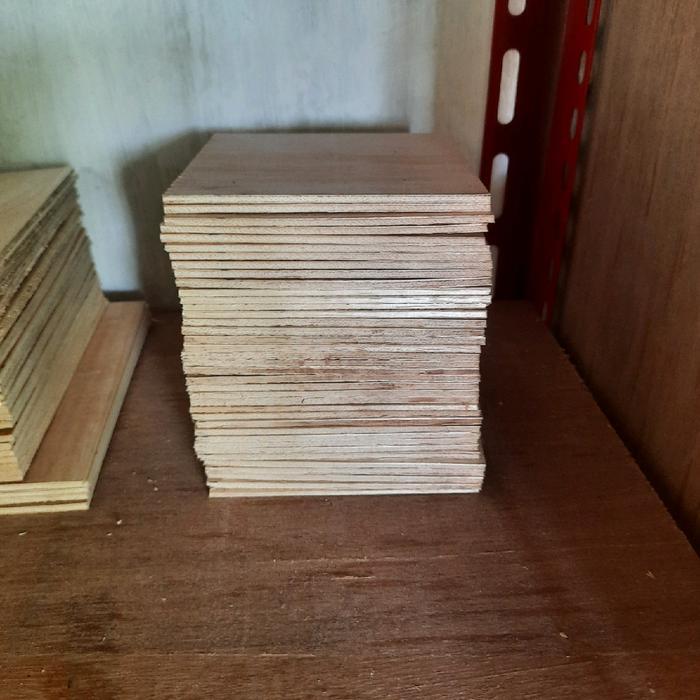"New" (3pcs)Triplek kayu murah 20cm x 20cm tebal 3mm - triplek potongan murah