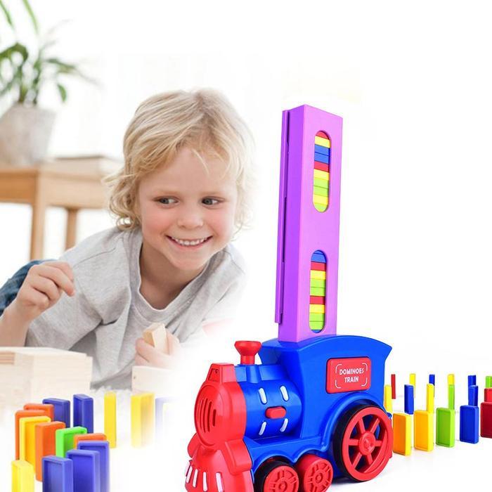 Domino Train Mainan Anak Kereta Domino Mainan Balok Susun High Quality Product