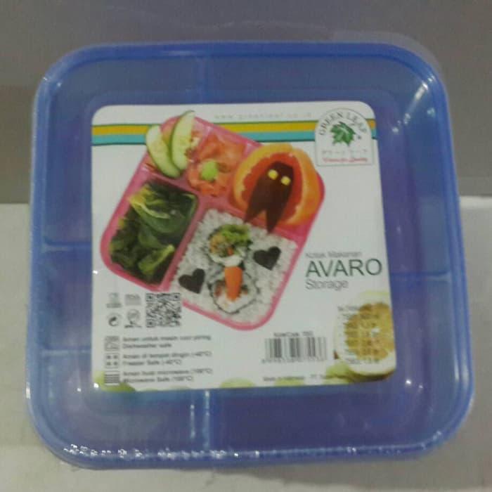 Kotak Makan/ Ompreng / Lunch Box sekat 5 sekat- Avaro 7553 (Green Leaf