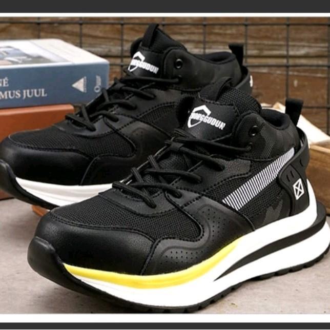 Sepatu Safety Sporty 108 Ujung Besi Ringan Black Sepatu Kerja Sepatu Santai