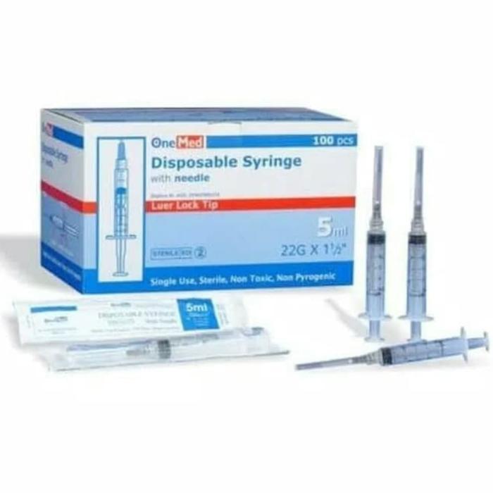Ready spuit 5cc onemed 5cc syringe onemed 5ml jarum onemed 5cc