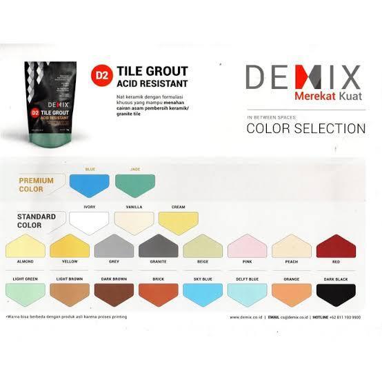 DEMIX D2 TILE GROUT ACID REAIATANT GREY 1KG