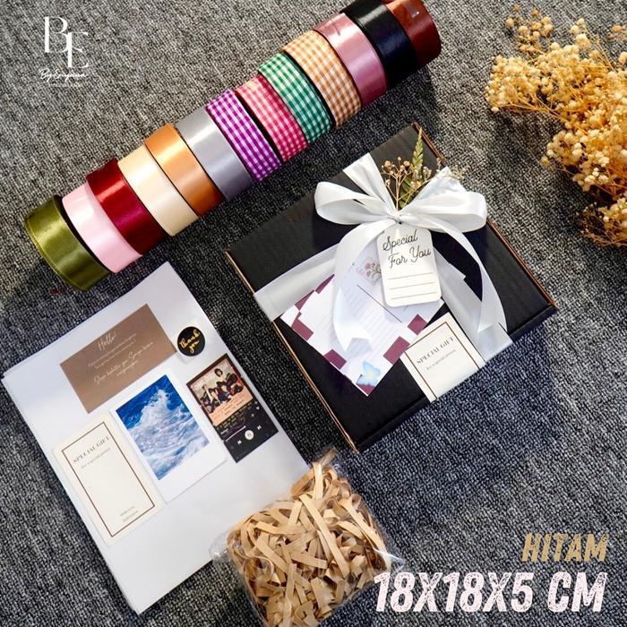 Box Hampers Gift Box Kotak Kado Ulang Tahun Kardus Hitam Cokelat Rustic Aesthetic Packing Dus Set