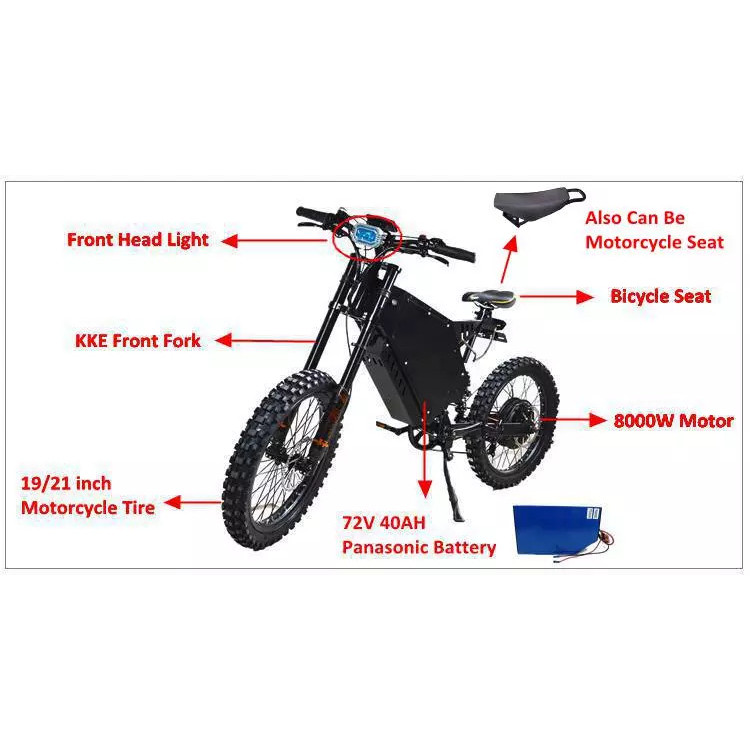 High Speed 120kmph 72v Conversion Kit 8000w Bike Electric Car Complete Electric Motor Kit For