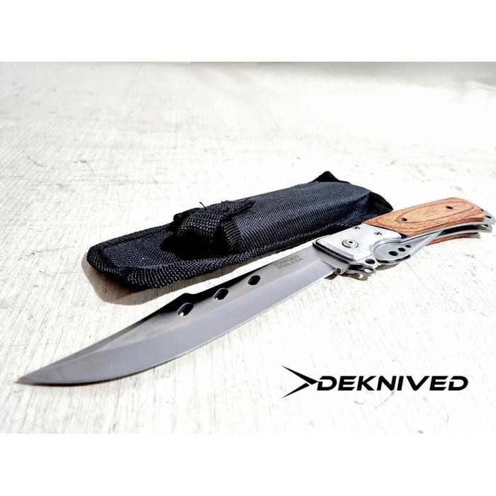 terlaris, best seller Pisau Lipat Survival Outdoor Besar USA Stainless Steel " Deknived " 100% ori