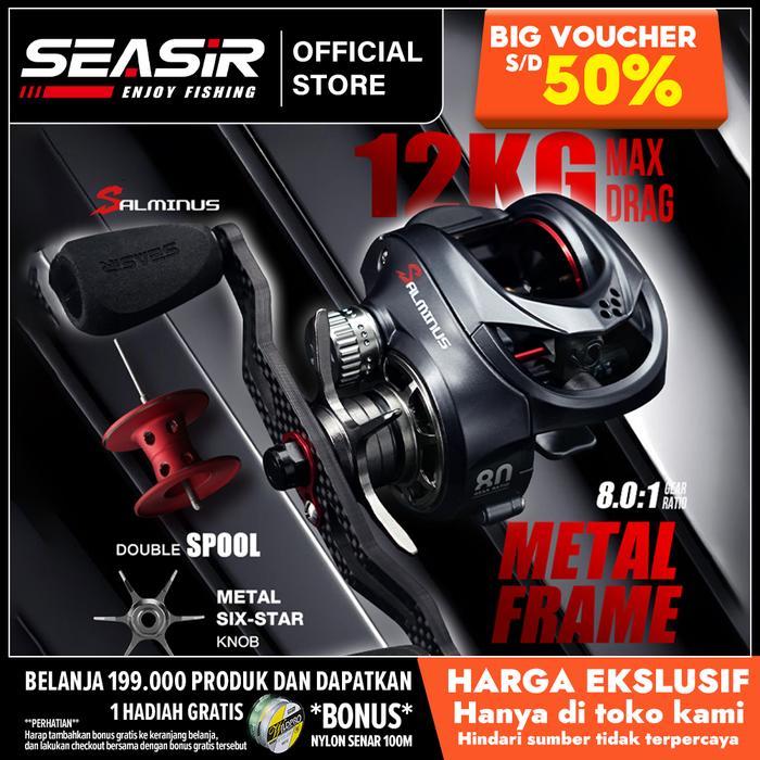 [OFFICIAL] SEASIR SALMINUS REEL BC BAITCASTING REEL PANCING, DRAG CLICKER, 2 SPOOL ALUMINIUM,