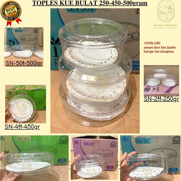 NUAI - Toples Kue Nuai 250 450 500 Gram Toples Nuai SN 211 411 501 Toples Kue Lebaran Natal Chinese