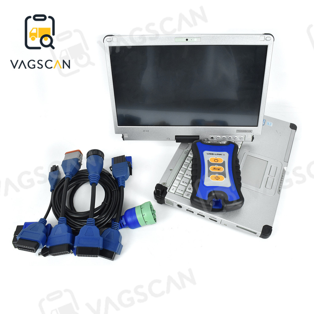SPECIAL For NE-XIQ3+CFC2 laptop 125032  Version USB Link N2 Truck Scan Interface Diesel Heavy Duty N