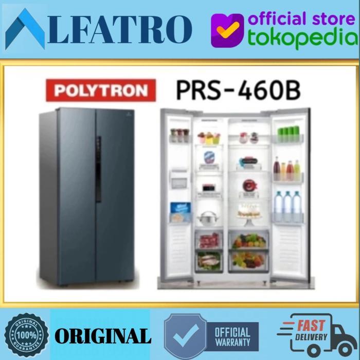 KULKAS SIDE BY SIDE POLYTRON PRS460B INVERTER BELLEZA PRS-460B