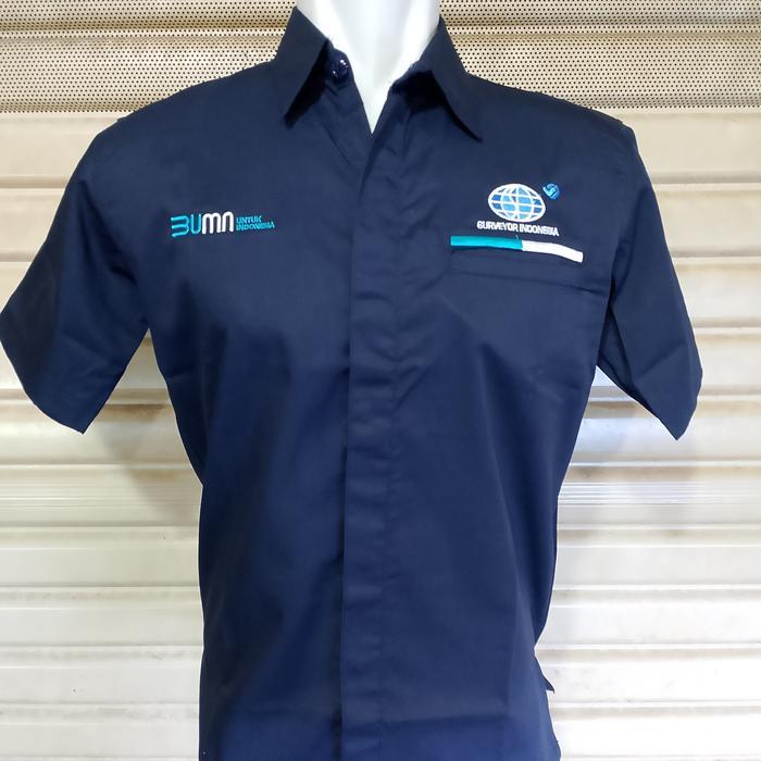 Kemeja BUMN SURVEYOR INDONESIA Seragam SURVEYOR Nevy Lengan Pendek