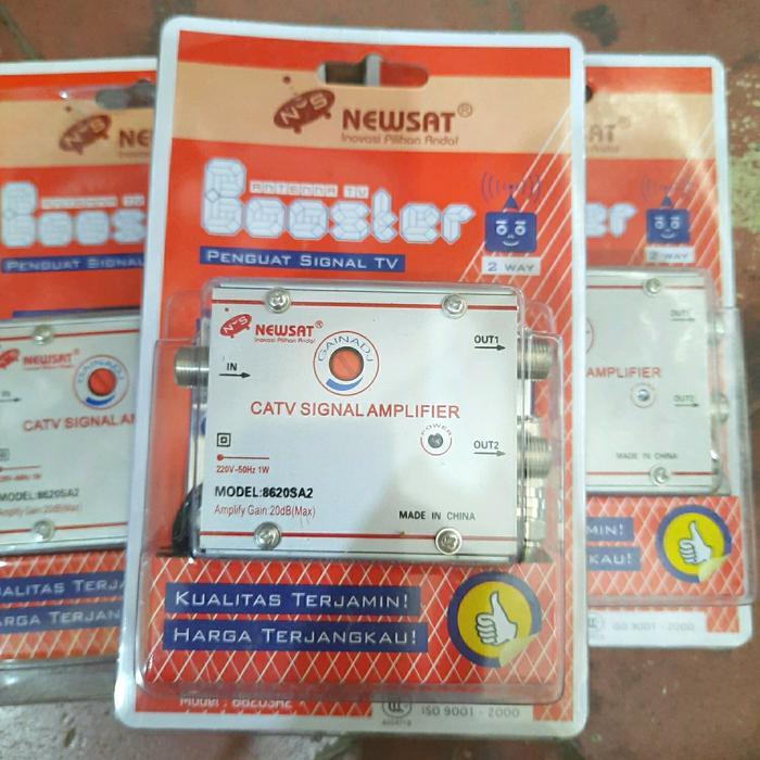 SPLITTER + BOOSTER TV 2 WAY LED/LCD