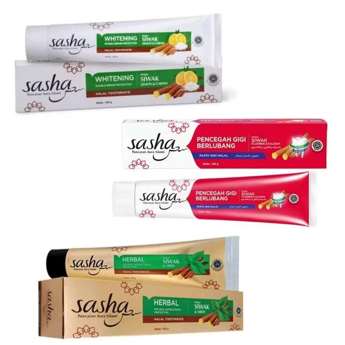 SASHA pasta gigi siwak pencegah gigi berlubang Odol SASHA 150gr