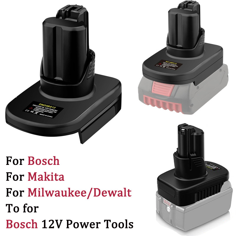 Battery Converter Adapter For Makita/Milwaukee/Dewalt/Bosch 18V 20V Battery Convert To for Bosch 12V