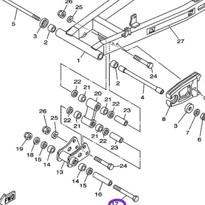 BAUT ARM RELAY PANJANG SCORPIO,SCORPIO Z ASLI YAMAHA