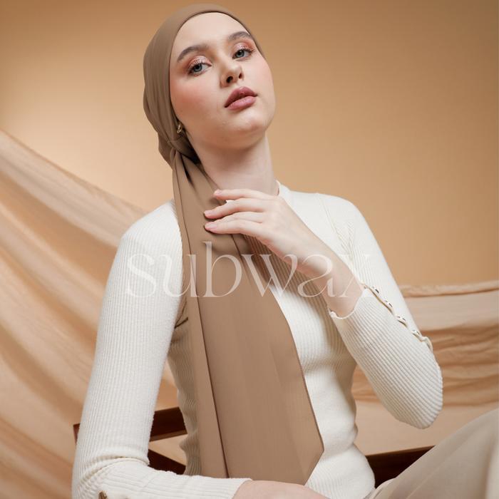Subwax - Hijab Turban Instan Premium Ceruty Babydoll Untuk Pesta & Hari Raya Casual Nyaman Lembut
