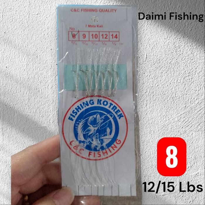 SABIKI KOTREKAN 7 MATA KAIL PANCING IKAN KEMBUNG SELAR TEMBANG