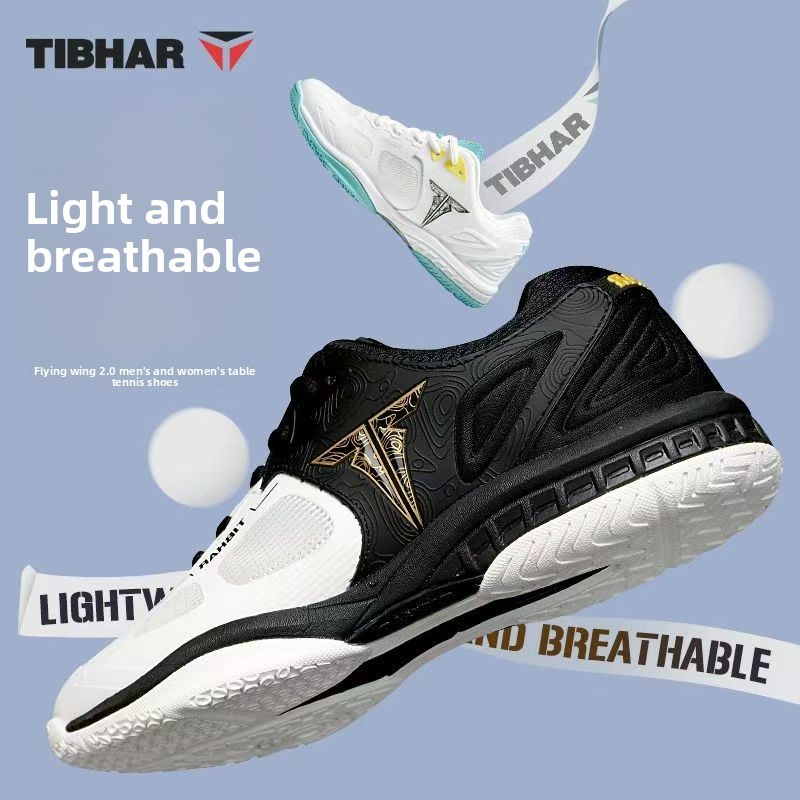 TIBHAR professional table tennis shoes for men and women, anti slip, breathable and wear-resistant