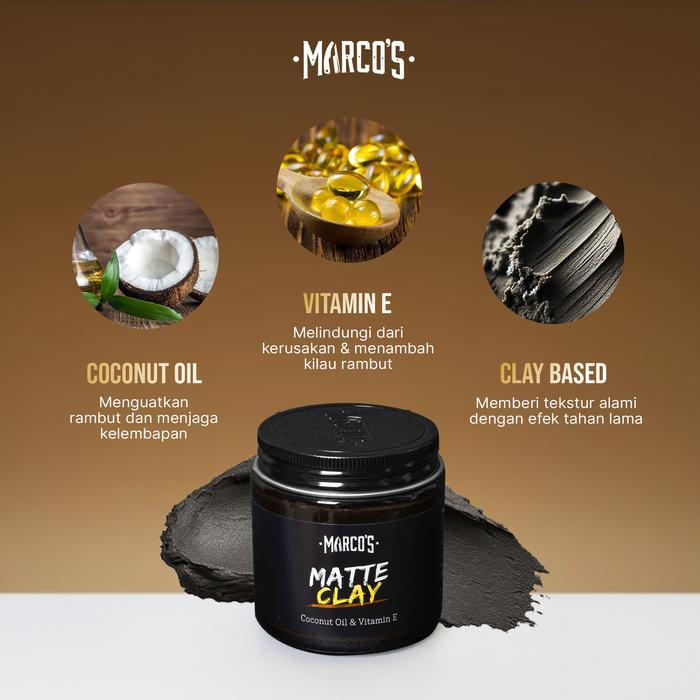 Marcos Matte Clay Hair Pomade Clay Based Pomade