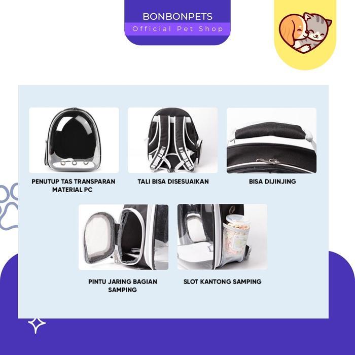 TAS RANSEL ASTRONOT KUCING TRANSPARAN TAS ASTRONAUT KUCING BESAR PET ACCESSORIES TAS KUCING ASTRONOT