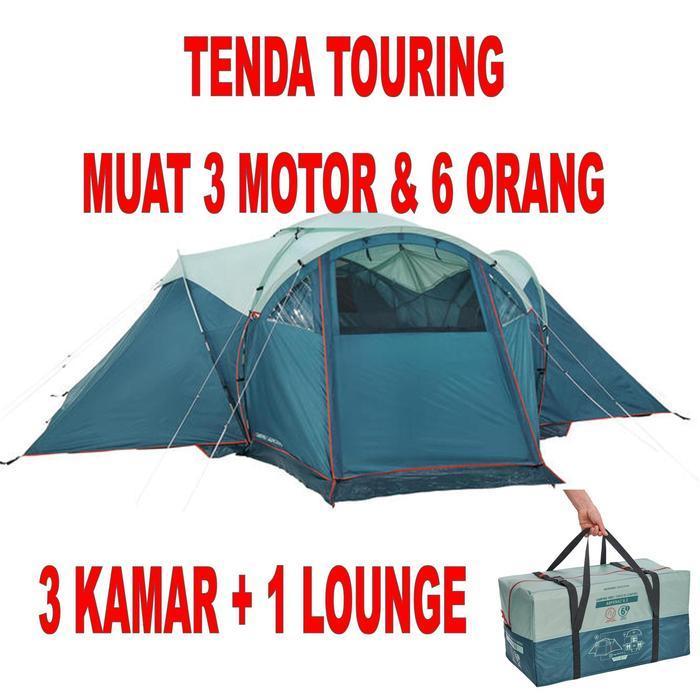 Tenda touring Kemping Camping Tent Besar tour 6 orang people 3 motor