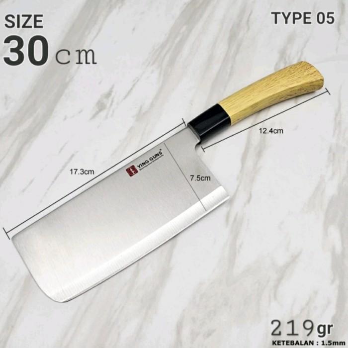 Pisau Dapur Stainless Chef Knife Ying Guns
