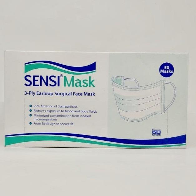 Sensi Mask Earloop / Masker Sensi / Masker Bedah / 3Ply Populer