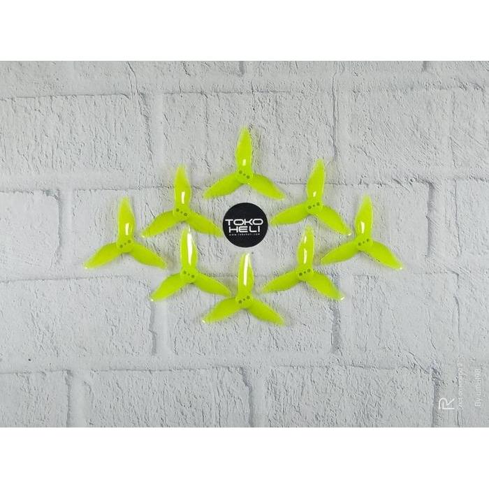 4 Pair Gemfan Hurricane 2023 3 Blade 2" Propeller - Yellow
