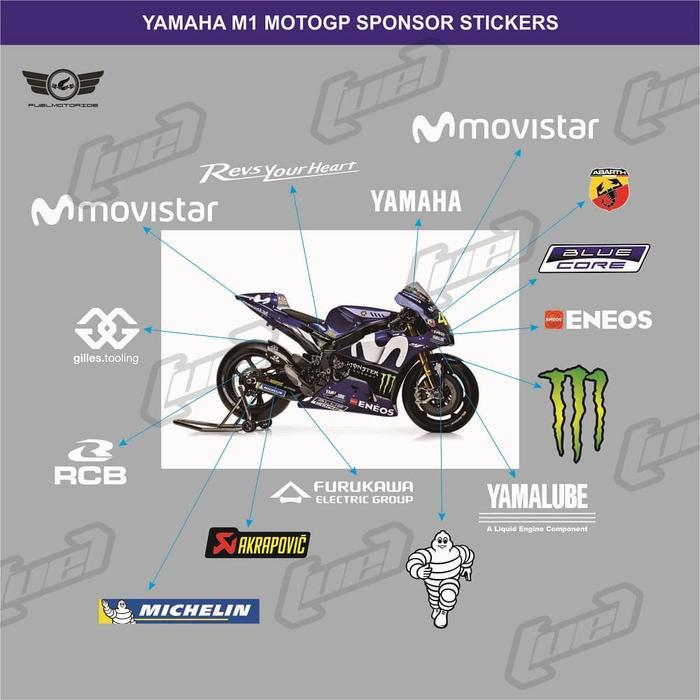Sticker/Stiker Sponsor Yamaha Motogp R25 R15 R1 R6 M1