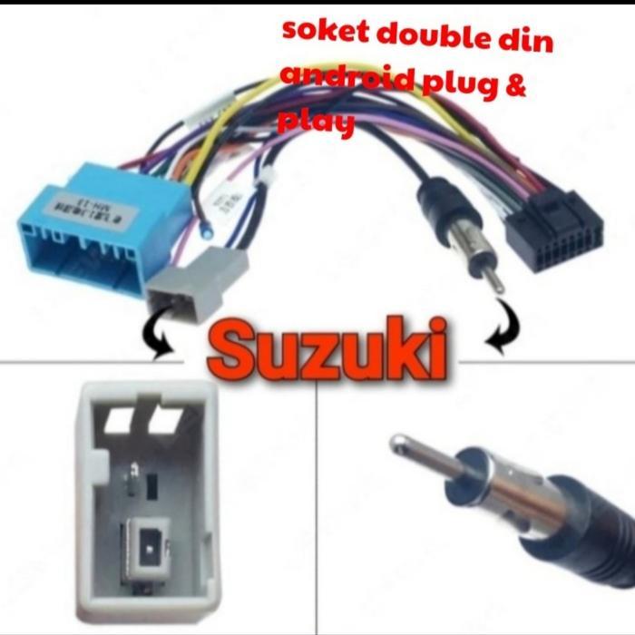 (COD) soket pnp double din android mobil suzuki