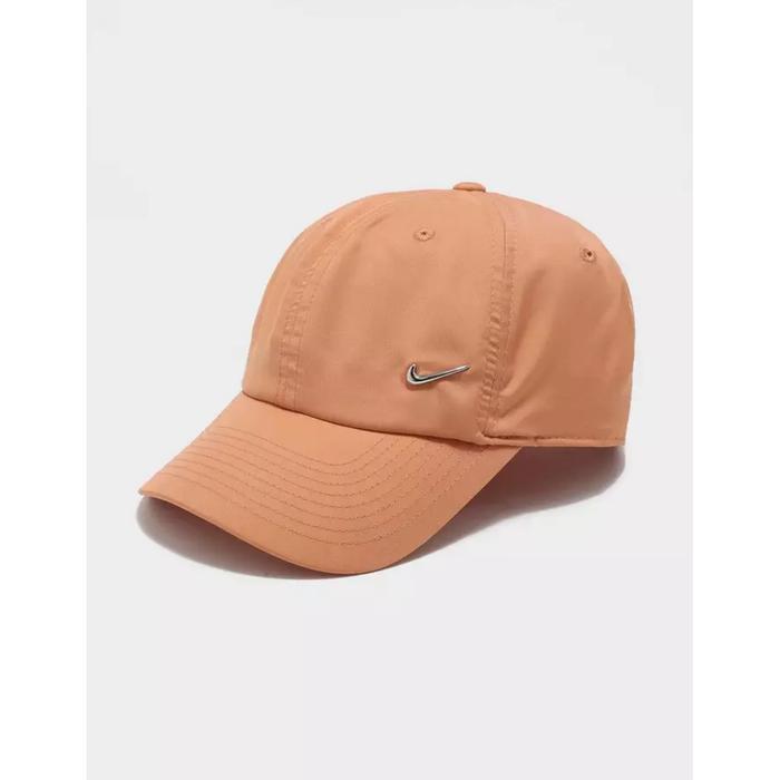 Nike Dri-Fit Club Metal Swoosh Cap Brown Fb5372-225 Topi Original