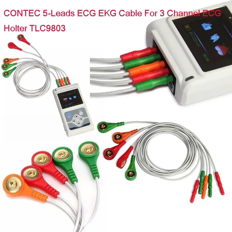 Genuine CONTEC 9803 3 Channels ECG Holter, EKG Holter, Dynamic ECG Monitor System, 24 hours ECG