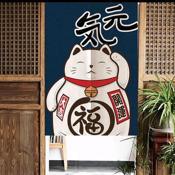 Noren Tirai Pintu Jepang import, Gorden Tirai Jepang, Gorden jendela Kain Katun Curtain