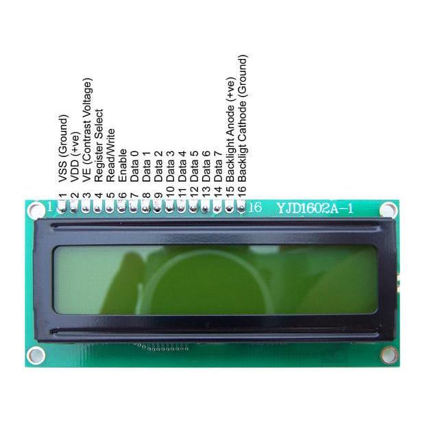 "New" 16x2 LCD Display Green Backlight LCD Hijau